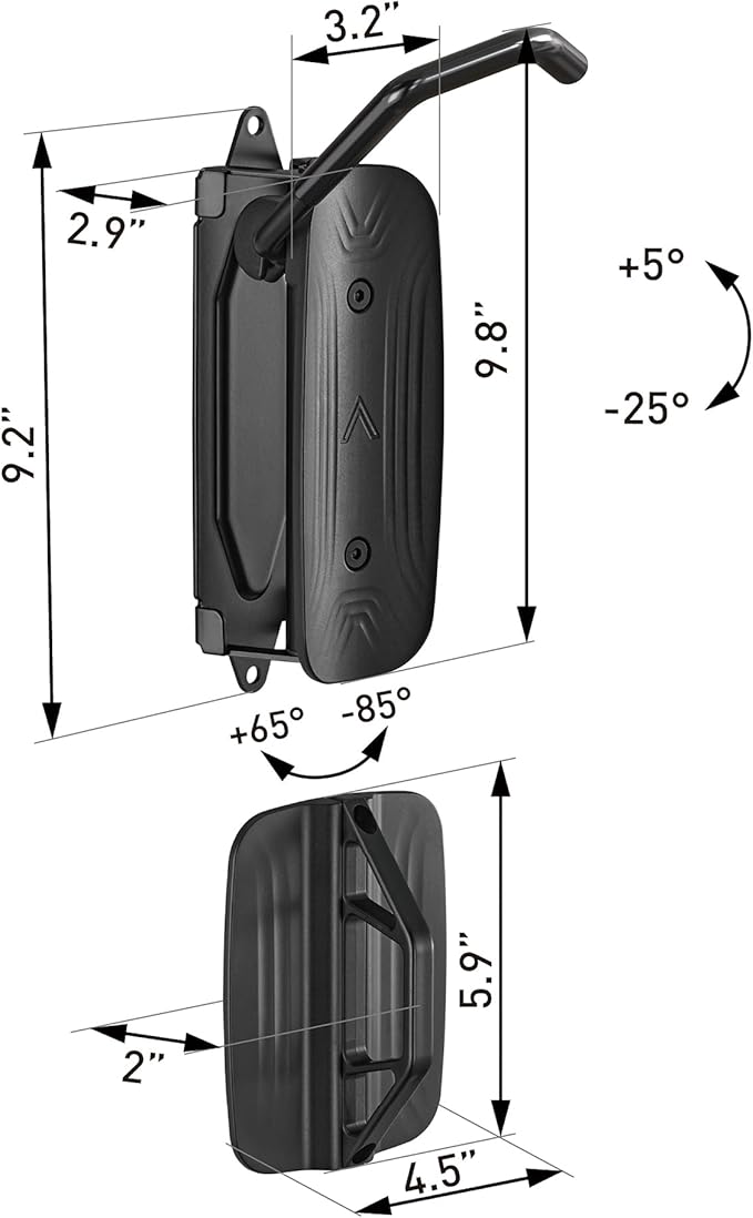 monTEK Swivel Bike Wall Mount, Bike Hangers for Garage, Space-Saving Vertical Bike Rack, Sturdy Bike Storage Rack Holds Up to 66lbs, Easy to Install, Black