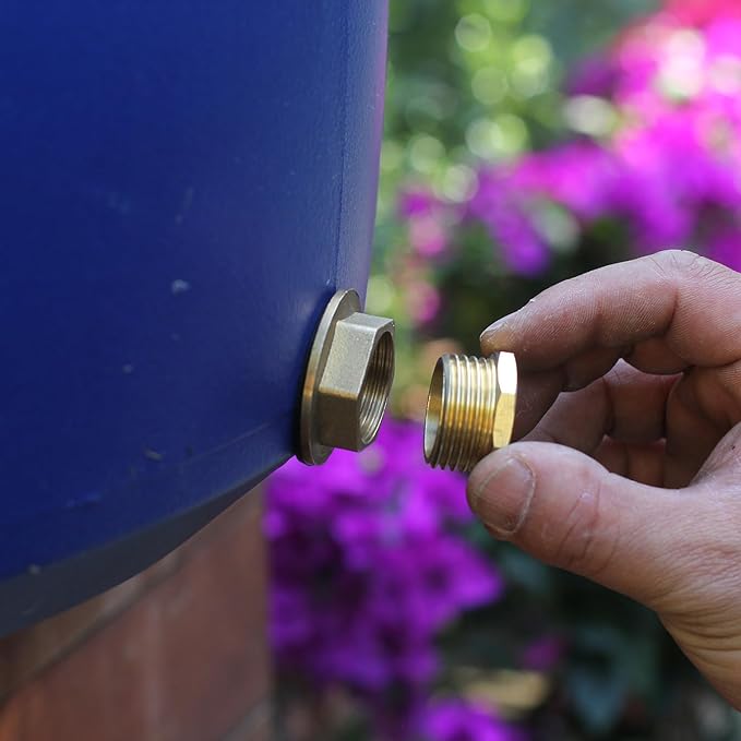 3/4" GHT Male Brass Pipe Plug Outer Garden Hose Male Threaded End Cap Plug Garden Irrigation Pipe Fittings Water Tubing Stopper (6 PCS)