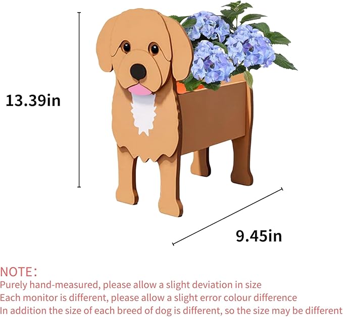 Cavoodle Dog Planter Plant Pots,Cute Garden Dog Flower Planter,Dog Planters Birthday Gifts for Women,Office,Indoor/Outdoor Decor(9.45 * 6.73 * 13.39in)