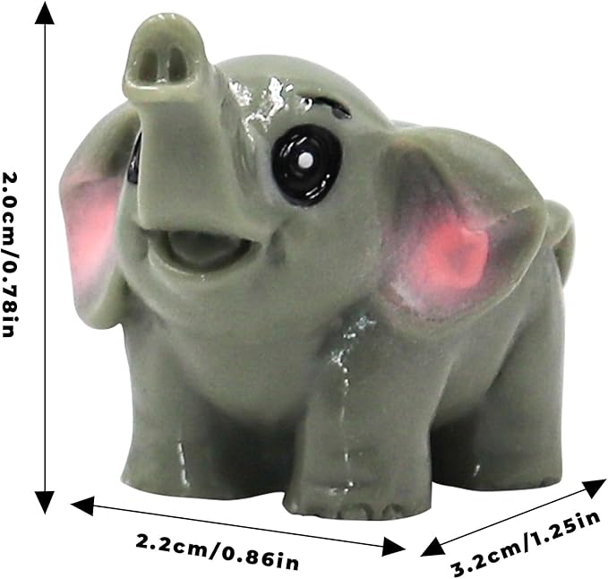50 Pcs Mini Elephant Figurines for Fairy Gardens,Miniature Landscapes, Micro Landscape be Used for Various DIY Projects and Decorative,2 inches Long, 1 inch Wide, 1.2 inches high