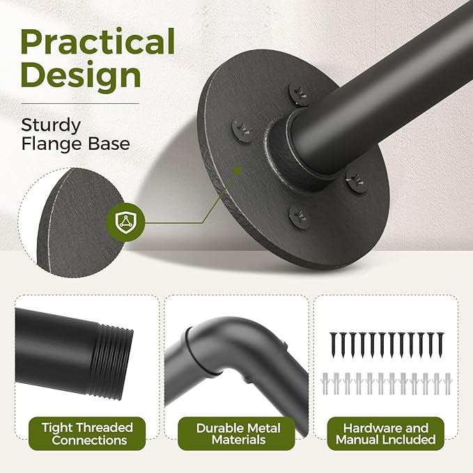 Bamworld Plant Hanger Indoor 70in Hanging Planters Rod Hanging Plant Holder for Window Plant Shelves Metal Rod,Pots Not Included