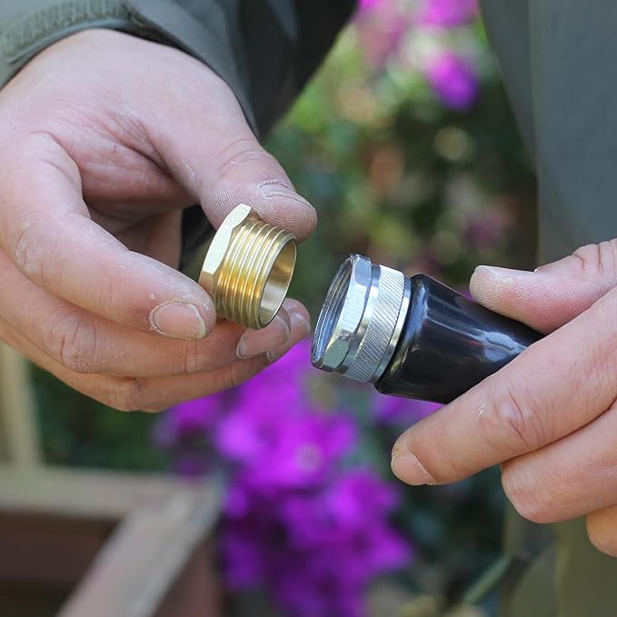 3/4" GHT Male Brass Pipe Plug Outer Garden Hose Male Threaded End Cap Plug Garden Irrigation Pipe Fittings Water Tubing Stopper (6 PCS)