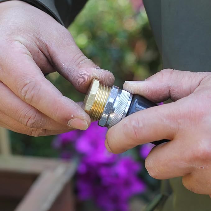 3/4" GHT Male Brass Pipe Plug Outer Garden Hose Male Threaded End Cap Plug Garden Irrigation Pipe Fittings Water Tubing Stopper (6 PCS)