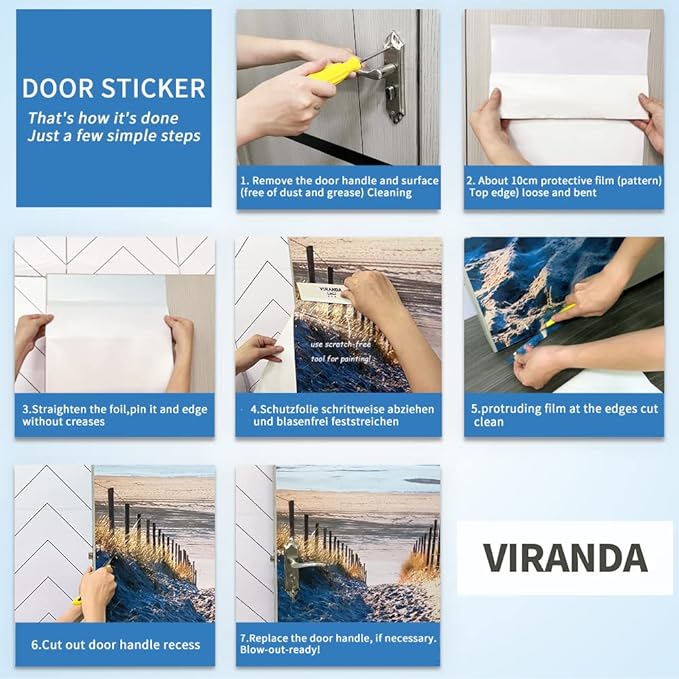 3D Door Stickers - Buddha Statue Murals - Peel & Stick Wallpaper - Self-Adhesive Decals - Removable PVC Waterproof - Bedroom & Living Room - 33.9" x 78.7"