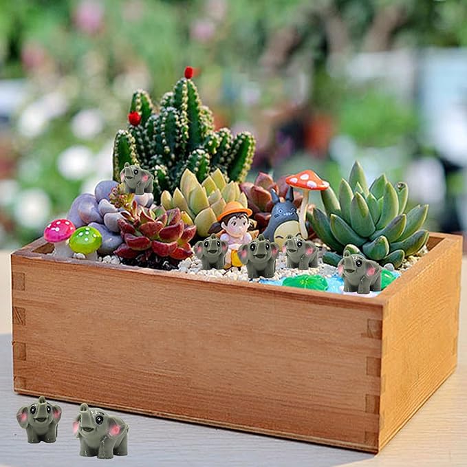 50 Pcs Mini Elephant Figurines for Fairy Gardens,Miniature Landscapes, Micro Landscape be Used for Various DIY Projects and Decorative,2 inches Long, 1 inch Wide, 1.2 inches high