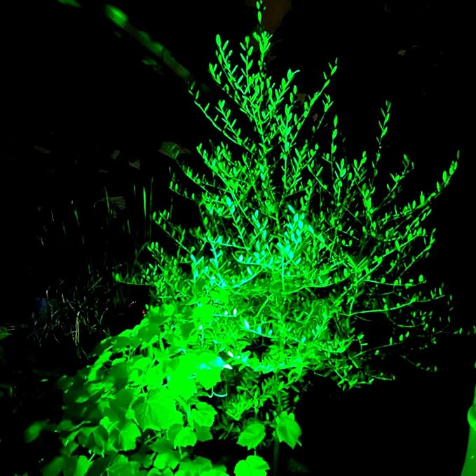 T-SUNUS Green Solar Landscape Lights Christmas 4 Pack, IP65 Waterproof Halloween Garden Pond Light, Auto-on/Off Security Spotlight for St. Patrick's Day Flag Tree Wall Patio Yard Driveway Pool Area