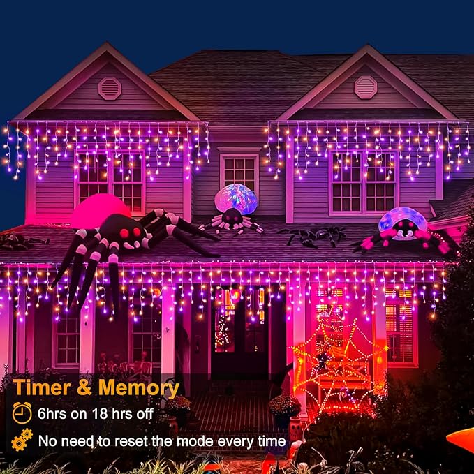 Christmas Lights Outdoor, Clear Wire Twinkle String Lights Indoor, 8 Modes String Lights for Outdoor Indoor Home Party Decorations, BlueWhite