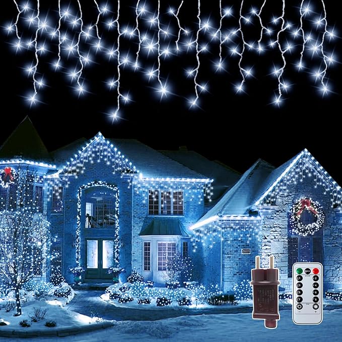 PEMOTech 432-LED 32.8FT DIY Decorative Lights with Remote & 8 Modes,Plug in Connectable Fairy Lights Timer for for Wedding, Storefront Decoration, Easter, Garden Parties & Waterproof Spring Nights