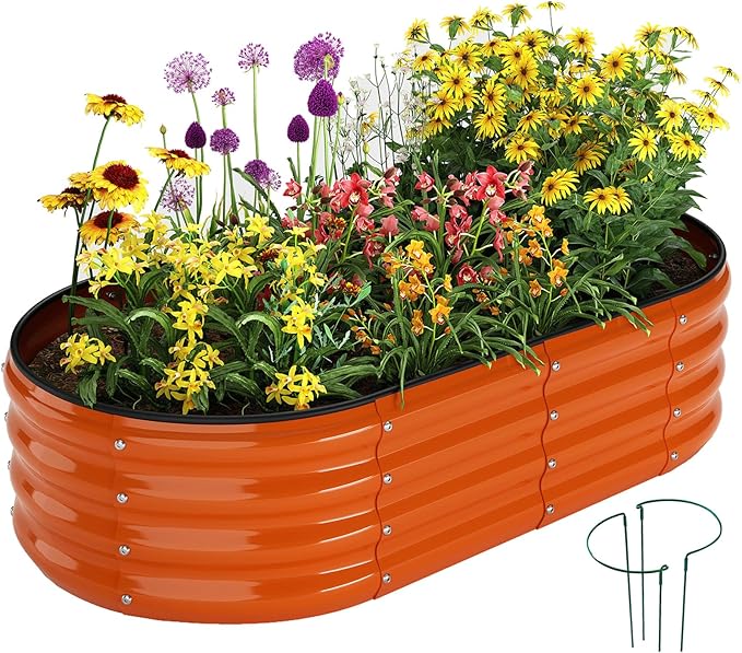 Raised Beds for Gardening Raised Garden Bed Kit for Gardening Outdoor,4x2x1ft Planter Grow Garden Box Raised Flower Bed