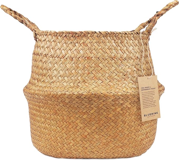 Plant Basket β Large Wicker Indoor Planter for Artificial Olive Tree Pot, 9-10 Inch Woven Baskets for Faux House Plants (Original, Large)