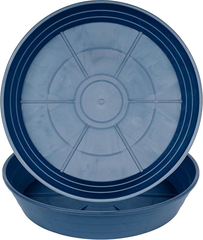 Plant Saucer 14 Inch 2 Pack 6 8 10 12 14 16 18 20 25, Plastic Plant Trays for Pots,Extra-Deep Plant Water Dray Tray, Bird Bath Bowl, Heavy Flower Plant Saucers Indoors and Outdoor No Holes