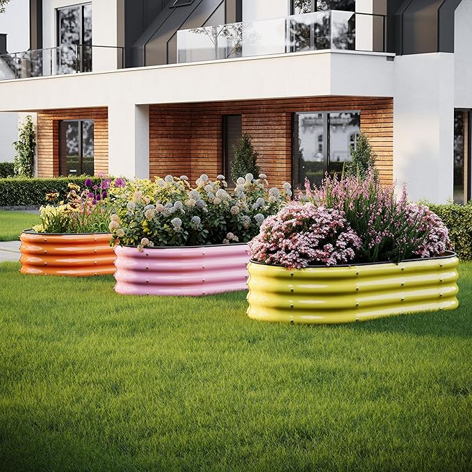 Raised Beds for Gardening Raised Garden Bed Kit for Gardening Outdoor,4x2x1ft Planter Grow Garden Box Raised Flower Bed