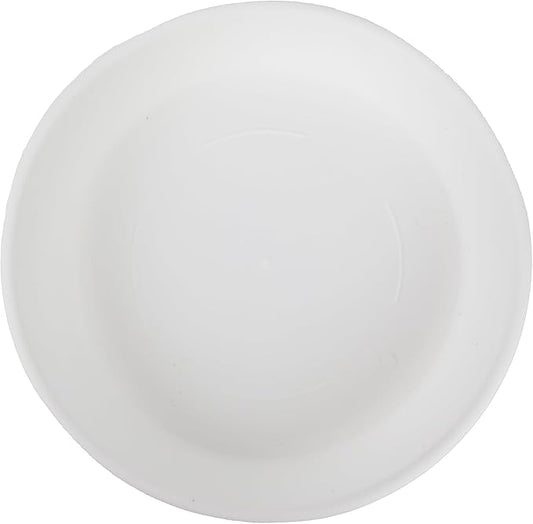 The HC Companies Flower Pot Saucers - Plastic Plant Saucer for Outdoors & Indoors - Traditional Design Plant Pot Trays for Water Drainage - Durable & Stylish Round Plant Tray (21-inch White)
