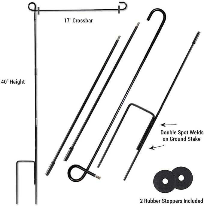 WinCraft Washington Capitals Garden Flag with Pole Stand Holder