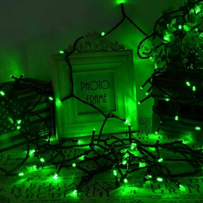Toodour Solar Christmas Lights, 72ft 200 LED 8 Modes Green Christmas String Lights, Waterproof Solar Lights String for Garden, Patio, Fence, Holiday, Party, Balcony, Outdoor Christmas Decorations