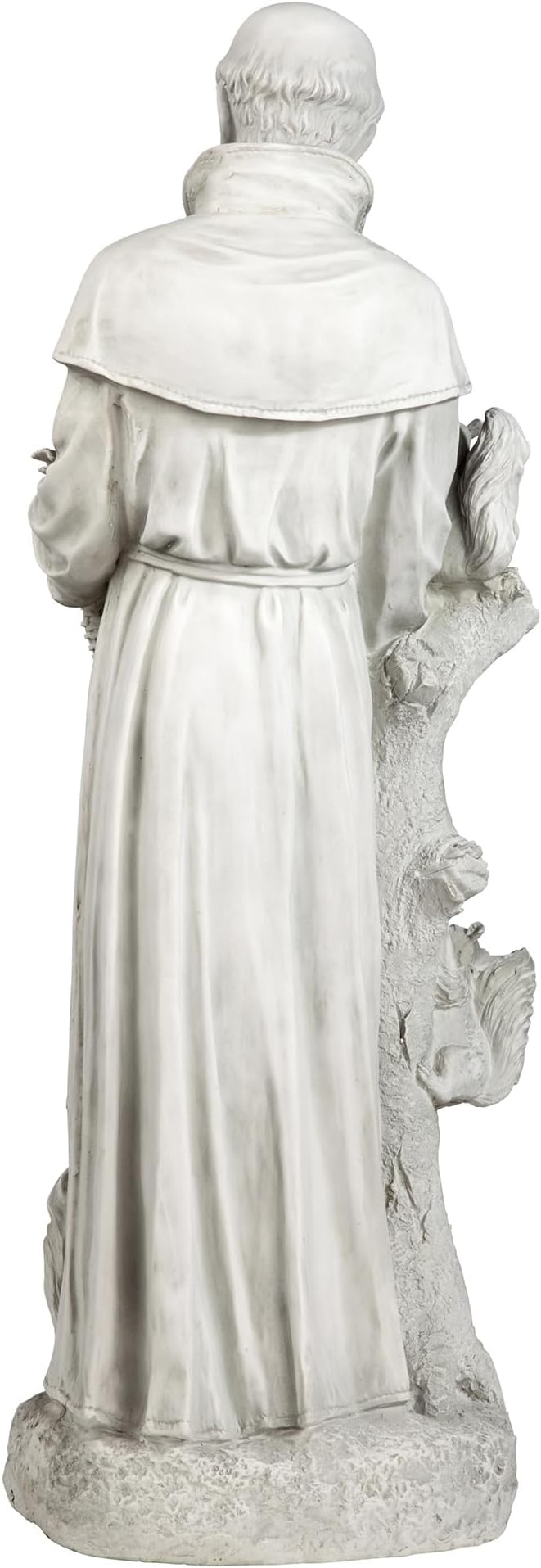 Design Toscano Nature's Nurturer Francis Assisi Religious Garden Decor Statue Bird Bath Feeder, Large, 37 inch, Cast Stone Resin, Antique Stone Finish