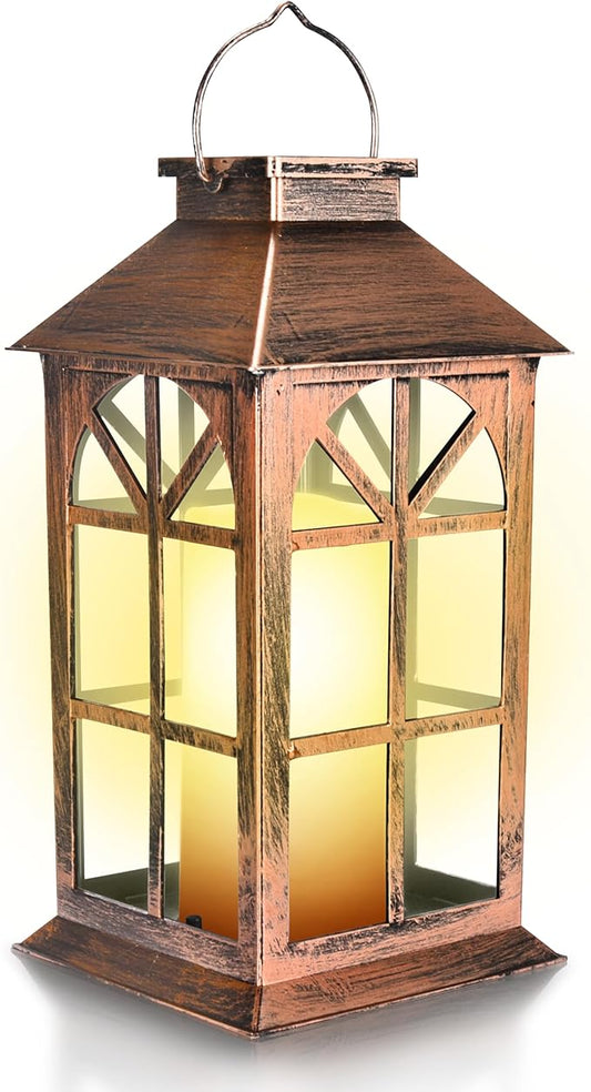 SteadyDoggie Solar Lanterns Outdoor Waterproof - Decorative Hanging Patio Lights and Table Lamp - Illuminated Smart and No Cord Jar Lantern - LED Colorful Light Pathway Lantern for Garden, Porch