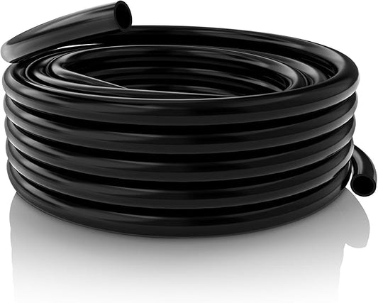 Alpine Corporation 100 Ft. PVC Tubing with 1" Inside Diameter for Ponds and Fountains, Black