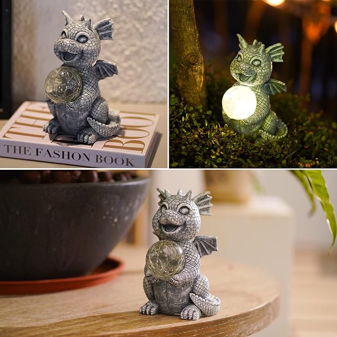 Garden Decor Solar Statues for Mom Grandma Birthdays for Women Sister Wife Lady - Front Patio Balcony Yard Art Lawn Ornaments Porch Outdoor Outside Decorations