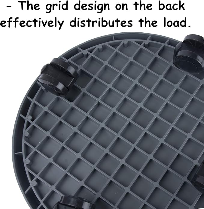 2 Pack of 11 Inch Heavy Duty Plant Caddy with Wheels,Rolling Plant Stand Pot Trolley,Wheeled Planter Saucer Tray,Potted Flower Mover Dolly with Casters Round Coaster for Indoor Outdoor