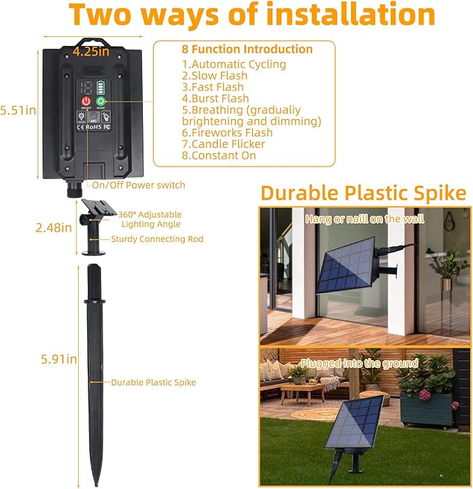 58FT Solar String Lights Waterproof with Remote, G40 LED Dimmable Globe Outdoor Lights for Patio with 27 Edison Vintage Shatterproof Bulbs, Connectable Backyard Lights for Bistro, Porch