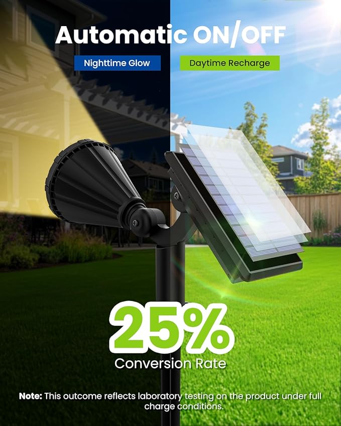 Solar Spot Lights Outdoor, Flag Pole Light Solar Powered Accent Halloween Lights, Waterproof Landscape Spotlights for Tree, House, Yard, Garden, Christmas Decorations-6 Pack Warm White