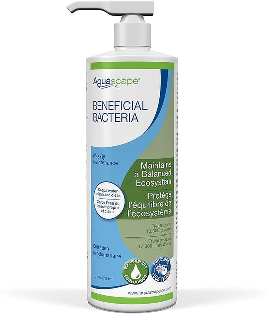 Aquascape Liquid Beneficial Bacteria for Pond and Water Features, 16-Ounce, Easy Pump Top Bottle | 98887
