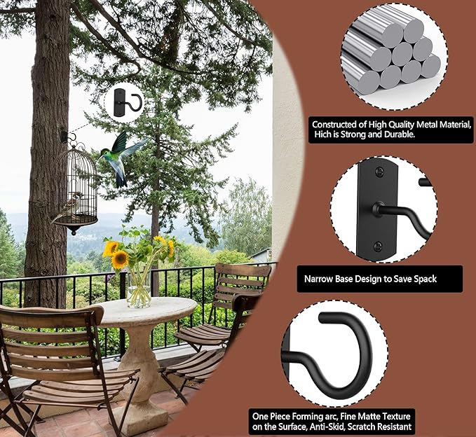 Ceiling Hooks for Hanging Plants 18Pack,2.5 inches Black