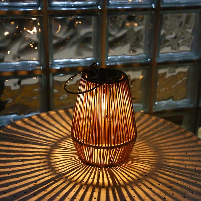 Solar Lanterns Outdoor, KagoLing Solar Hanging Lantern Lights Decorative Christmas Light for Garden Patio Courtyard Lawn, HANDLAN-01